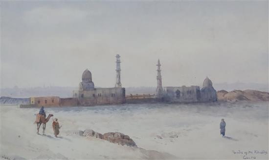 General Sir John Miller Adye (1819-1900), watercolour, Tombs of the Khalifs, Cairo